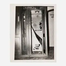 Weegee, Telephone Booth, New York, c. 1940, vintage gelatin silver print
