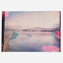 Matthew Brandt, Borelli Lake, CA 4 (from the Lakes and Reservoirs series), 2013, C-print soaked in Borelli Lake water