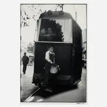 Elliott Erwitt, Barcelona, Spain (Boy on Trolley), gelatin silver print