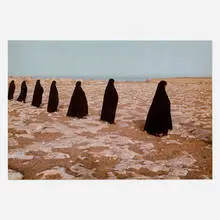 Shirin Neshat, Women in a Line (from the Rapture series), 1999, C-print mounted to acrylic