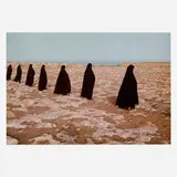 Shirin Neshat, Women in a Line (from the Rapture series), 1999, C-print mounted to acrylic
