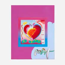 Peter Max, Heart on Blends, 2008, acrylic on paper