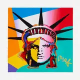 Peter Max, Liberty Head, 1998, acrylic on paper