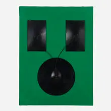 Ono Kazunori, Untitled, oil, thread and screws on canvas