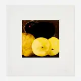 Donald Sultan, Five Lemons, a Pear, and an Egg (from the Fruits and Flowers III series), 1994, screenprint in colors on Somerset
