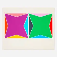 Larry Zox, Untitled (from the Peace Portfolio I), 1970, screenprint in colors on BFK Rives