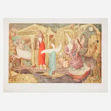 Leonora Carrington, Tuesday, 1987, lithograph in colors