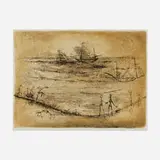 Marine by Zao Wou-ki, 1952, lithograph in colors, sold Mar 2025