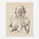 Max Beckmann, Bildnis eines Arztes (Portrait of Dr. Weidner), 1921, lithograph