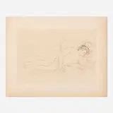 Femme nue couchée, tournée à droite by Pierre-Auguste Renoir, etching, sold Mar 2025