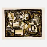 Werner Drewes, Turbulence II, 1978, lithograph in colors