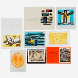 Werner Drewes, Eight works, 1974-84, woodcut in colors; etching with drypoint