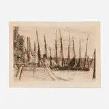 James Abbott McNeill Whistler, Billingsgate (from The Portfolio), etching on Arches MBM