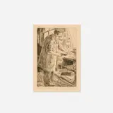 Peggy Bacon, Peter Platt Printing, 1929, etching
