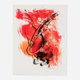 Richard Hunt, Untitled (Red), 2011, lithograph in colors