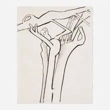 Untitled by Richard Hunt, lithograph, sold Mar 2025