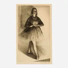 Gerald Brockhurst, The Dancer (Anais), 1928, etching