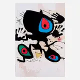 Homage to Miró by Joan Miró, 1973, lithograph in colors, sold Mar 2025