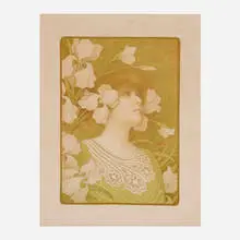 Paul Berthon, Sarah Bernhardt as Melisande in La Princesse Lointaine, 1901, lithograph in colors