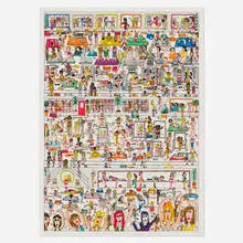Women Who Work Out by James Rizzi, 1989, three-dimensional lithograph in colors, sold Mar 2025
