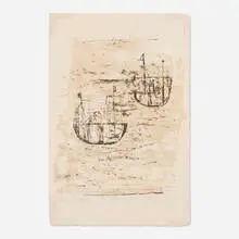 Zao Wou-ki, Les petits bateaux, 1953, lithograph in colors