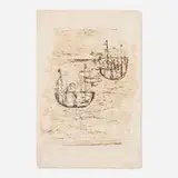 Les petits bateaux by Zao Wou-ki, 1953, lithograph in colors, sold Mar 2025