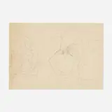 Stanley Spencer, Sketch with Figures, graphite on paper