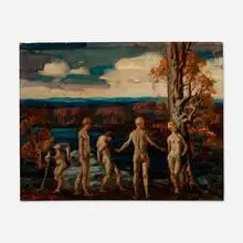 Arthur Meltzer, Parnassus, oil on board