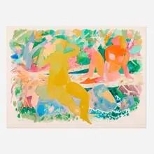 Gregorio Prestopino, Untitled (Bathers), watercolor on paper