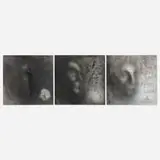 Atirnomis, Portrait of Joel (triptych), 1977, acrylic, graphite and pastel