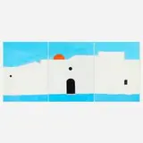 Ilse Getz, Island in the Sun (triptych), 1983, acrylic on canvas