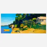 Kurt Solmssen, The Peach Tree (diptych), 2015, oil on canvas
