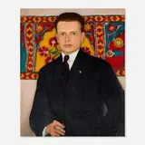 Eda E. Sterchi, Untitled (Portrait of a Man with Tapestry), c. 1911, oil on canvas