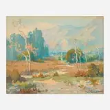 Marion Wachtel, Santa Anita - Baldwin's Ranch - Near Pasadena, watercolor and pastel on paper