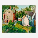 Daisy Marguerite Hughes, Untitled (Sunny Backyard), oil on canvas