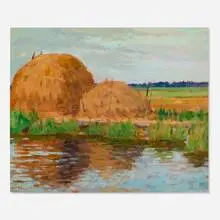 Fred Wagner, Marsh Hay, oil on canvas