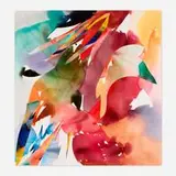 Peter Kitchell, Chasing Feathers, 1989, watercolor on paper