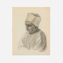 Thomas Pollock Anshutz, Untitled (Sketch of a Man), 1882, graphite on paper