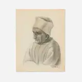 Thomas Pollock Anshutz, Untitled (Sketch of a Man), 1882, graphite on paper