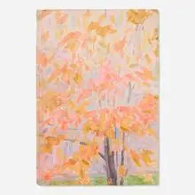 Fall Tree by Mildred Bunting Miller, oil on canvas board, sold Feb 2025