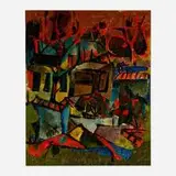 Abraham Rattner, Townscape, 1951, oil on canvas