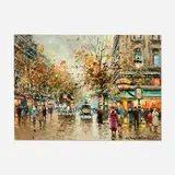 Antoine Blanchard, Rue de la Paix, oil on canvas