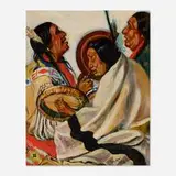 Josef Pierre Nuyttens, The Drummers (after Fritz Winold Reiss), 1956, oil on canvas