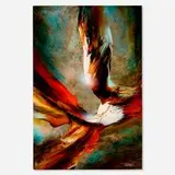 Bird of Paradise by Leonardo Nierman, oil on panel, sold Feb 2025