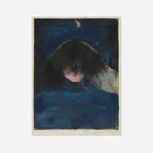Nathan Oliveira, For Lotte, 1962, etching with hand-coloring