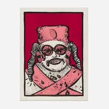 Pinchas Burstein, Untitled, 1967, lithograph in colors