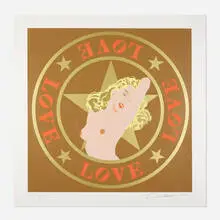 Marilyn Love by Robert Indiana, 2008, screenprint in colors, sold Dec 2025