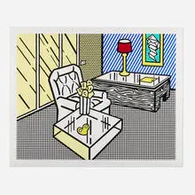 Roy Lichtenstein, The Den (from the Interior series), 1990, woodcut and screenprint in colors on 4-ply Paper Technologies Inc. museum board