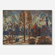 Emil Armin, Jackson Park, 1924, oil on wood