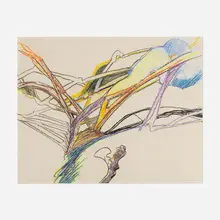 Richard Hunt, Untitled, oil pastel on Strathmore